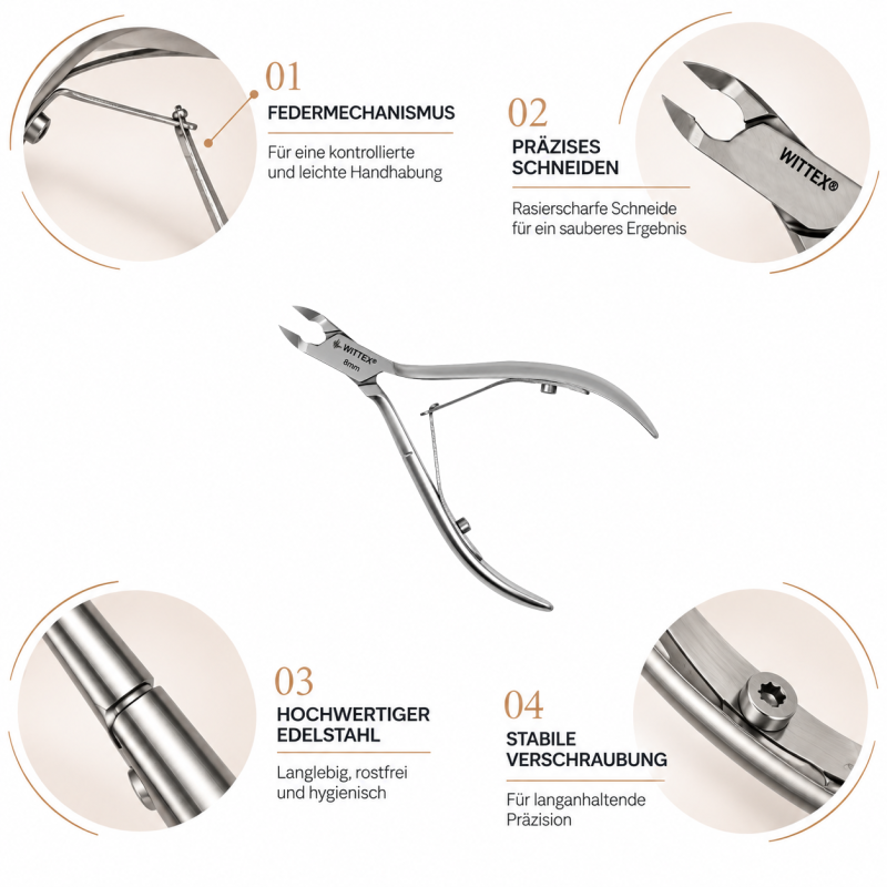 Nagelhautzange 8 mm – Präzise Hautzange für Maniküre & Pediküre